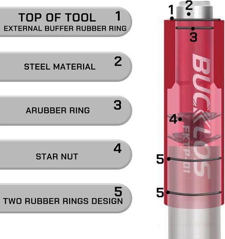 BUCKLOS Bike Fork Star Nut Setting Install Tool with Free Star Nuts and Spare Special Screws for 1", 1-1/8" Threadless Fork Tubes and Headset System, Stainless Steel Bicycle Star Nut Installation Tool in Kuwait