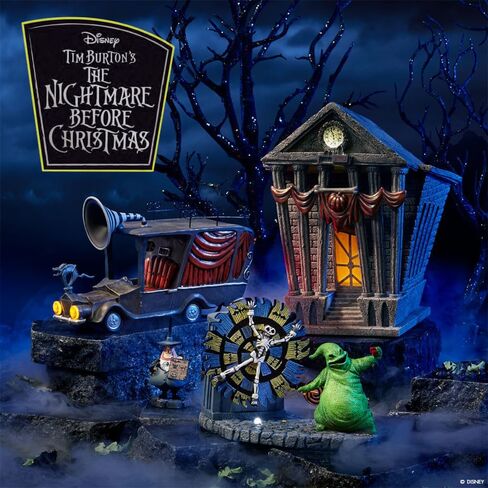 Department 56 Disney the Nightmare Before Christmas Village Accessories Oogie Boogie Gives a Spin Lit Animated Figurine, 4.33 Inch, Multicolor in Saudi Arabia