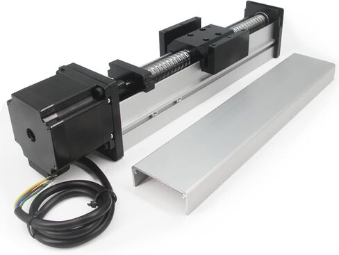 200mm Length Travel Fully Enclosed Linear Stage Actuator with Square Linear Rails Ballscrew SFU1605 with NEMA23 Stepper Motor for CNC Router Parts X Y Z Axis in Kuwait