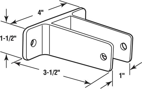 Prime-Line 656-6365 Two Ear Wall Bracket, For 1 In. Panels, Zinc Alloy, Chrome Plated Finish (Single Pack) in Saudi Arabia