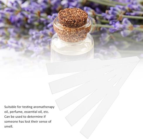 100 Sheets Fragrance Testing Strips, Fragrance Blotter Strips, Perfume Test Strips Disposable White Blank Portable Perfume Blotter Paper Strips for Scents Aromatherapy in Saudi Arabia