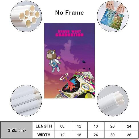 Kanye West Graduation Special Album Cover Poster Canvas Art Poster And Wall Art Hanging Decor for Modern Family Corridor Posters 12x18inch(30x45cm) in Saudi Arabia