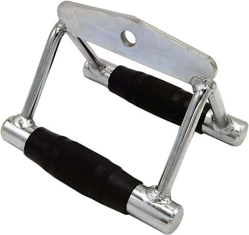 شريط سحب LAT، شريط ضغط دوار للأسفل، حبل ثلاثي الرؤوس، ملحق كابل بمقبض مزدوج على شكل حرف D لتدريبات القوة، ملحقات آلة الكابلات مع مقابض مطاطية (تدوير أسود) in Saudi Arabia