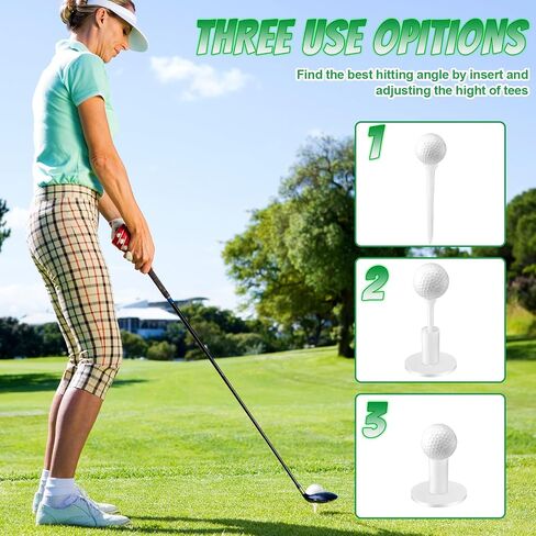 40 Pcs Glow in The Dark Golf Rubber Tee Holder for Golf Mats and Fluorescent Green Light up Golf Practice Tee Set for Driving Range Women Men Indoor Outdoor Night Golf Gifts in Saudi Arabia