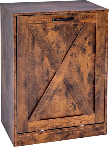 13 Gallon Wooden Tilt Out Trash Cabinet Hidden Trash Can Kitchen Recycling Cabinet Laundry Cabinet for Kitchen, Living Room (White) in Saudi Arabia