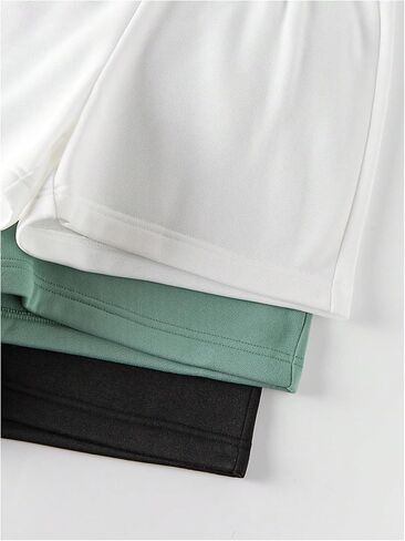 SOLY HUX Women's Sweat Shorts 3 Packs Summer Athletic Running Shorts Elastic High Waist Lounge Shorts in Saudi Arabia