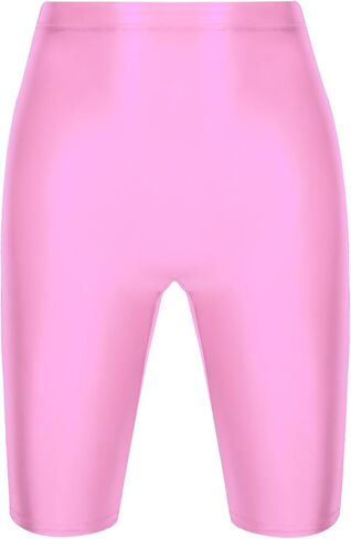 CHICTRY Mens Glossy High Waist Shorts Elastic Waistband Short Leggings Swimwear Workout Sports Bottoms in Saudi Arabia