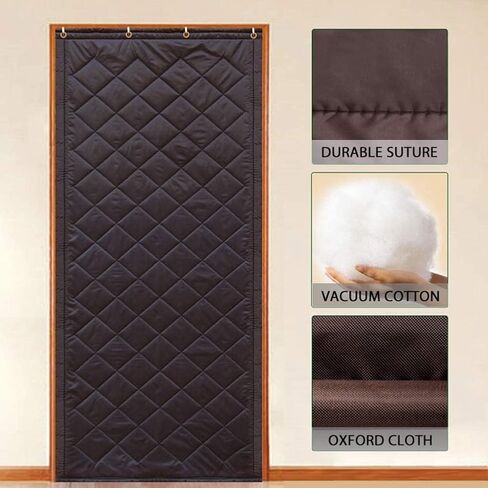 ستارة غطاء باب معزولة حراريًا من Lvrunben، ألواح قماش أكسفورد عازلة للصوت وعازلة للصوت مع بطانة من القطن الحريري للمدخل، وغرفة النوم، وغرفة المعيشة، والباحات، والنوافذ، والكراجات in Kuwait