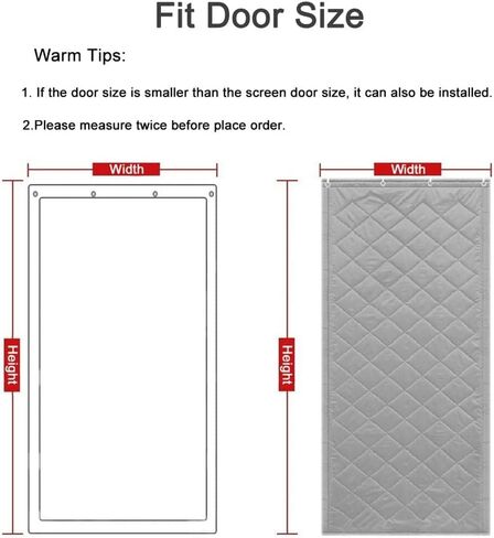ستارة غطاء باب معزولة حراريًا من Lvrunben، ألواح قماش أكسفورد عازلة للصوت وعازلة للصوت مع بطانة من القطن الحريري للمدخل، وغرفة النوم، وغرفة المعيشة، والباحات، والنوافذ، والكراجات in Kuwait