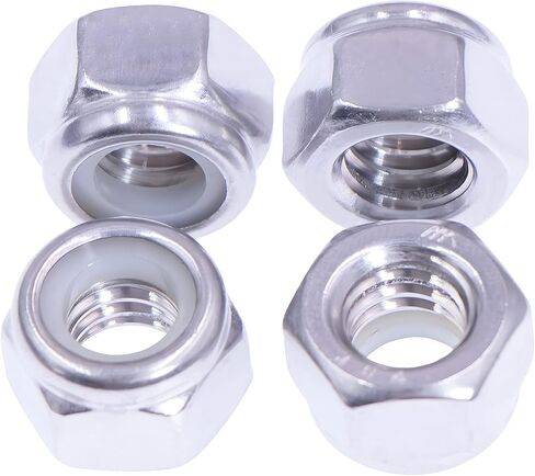 30pcs 1/2-13 Hex Lock Nuts, Stainless Locknuts, Hex Drive, Nylon Insert, 304 Stainless Steel(18-8 SS), Coarse Thread in Saudi Arabia