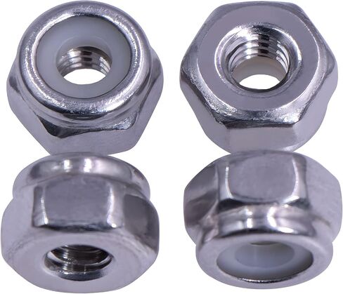 30pcs 1/2-13 Hex Lock Nuts, Stainless Locknuts, Hex Drive, Nylon Insert, 304 Stainless Steel(18-8 SS), Coarse Thread in Saudi Arabia