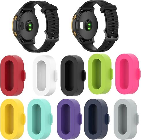 MOTONG قابس مضاد للغبار لـ Garmin Forerunner 965، 10 صور منفذ شاحن سيليكون واقي قابس الغبار مضاد للغبار لـ Garmin Forerunner 265/265S/965/255/255S/955 / Fenix ​​7S/7X/7 in Saudi Arabia