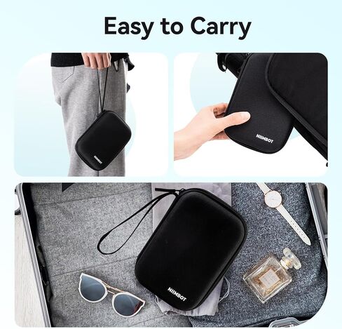 NIIMBOT Case Compatible with B1/B21/B3S Label Maker, Portable Carrying Bag Holder for Printer, Refill Labels, USB Cables (Case Only-Black) in Saudi Arabia