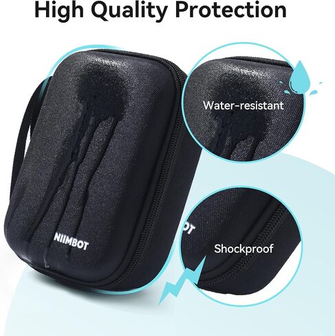 NIIMBOT Case Compatible with B1/B21/B3S Label Maker, Portable Carrying Bag Holder for Printer, Refill Labels, USB Cables (Case Only-Black) in Saudi Arabia