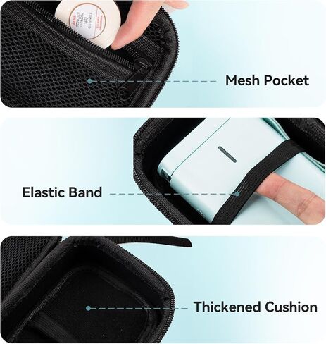NIIMBOT Case Compatible with B1/B21/B3S Label Maker, Portable Carrying Bag Holder for Printer, Refill Labels, USB Cables (Case Only-Black) in Saudi Arabia