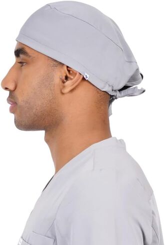 MIKAL Woven Scrub Cap with Tie-Back Lightweight, One Size Scrub Cap No-Slip Unisex Surgical Cap, for Healthcare. in Saudi Arabia