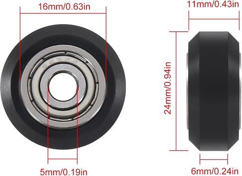10 قطع من عجلة بوم البلاستيكية للطابعة ثلاثية الأبعاد لطابعة Creality Ender 3، Ender 3 Pro، Ender 3 V2، CR-10، CR-10S، CR-10 S4، CR-10 S5 ثلاثية الأبعاد، إلخ in Saudi Arabia