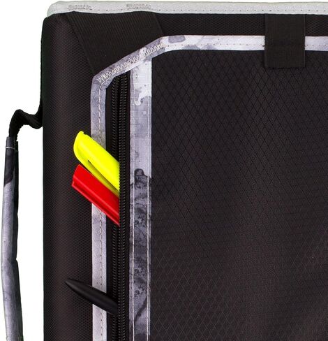 مجلد بسحاب من خمس نجوم، مجلد 2 بوصة بثلاث حلقات للمدرسة، لوحة توسيع، سعة 580 ورقة، أحمر/أسود (29052CE8) in Kuwait