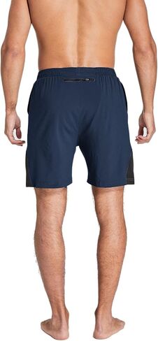 Men's 7'' Athletic Workout Running Gym Shorts Quick Dry Lightweight with Zip Pocket (XX-Large, Navy Blue) in Saudi Arabia