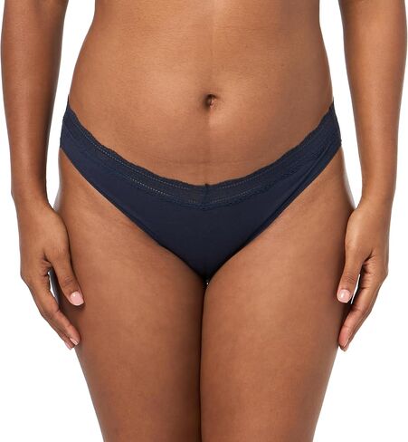 Tommy Hilfiger Women's 3pk Cotton Logo Lace Trim V Bikini in Saudi Arabia