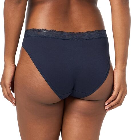Tommy Hilfiger Women's 3pk Cotton Logo Lace Trim V Bikini in Saudi Arabia