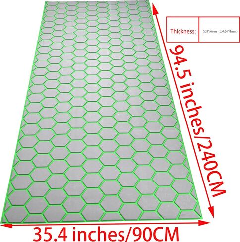 94.5"× 35.4" EVA Foam Boat Decking Sheet Faux Teak Decking Self-Adhesive Marine Yacht RV Swimming Pool Boat Flooring Sheet Thick Non-Skid Hexagonal Shape in Saudi Arabia