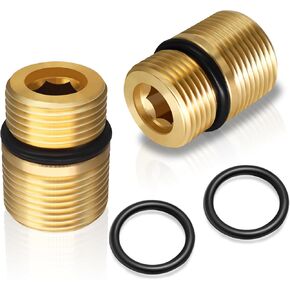 Boltigen 2pcs M20 to M22 Water outlet Fittings, Brass M20 Pressure Washer Pump Replacement, Pressure Washer Outlet Connector, Suit For 5200040 520020 520006 51AL19 51AL124 and OEM Axial Cam Pumps