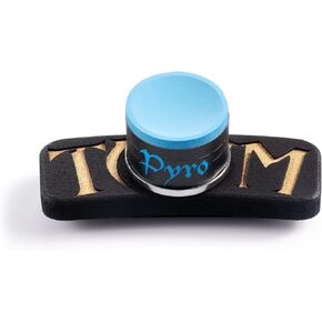 TAOM Magnetite Combo Billiard Chalk Holder Pyro Billiard Pool Cue Premium Chalk Blue in Branded Box