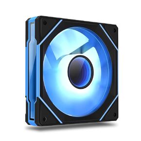 120mm Infinity Mirror ARGB Computer Fan, Black PWM high Performance Cooling pc case Fan with Customizable Light Effect by SYNC Software, Ultra-Quiet with Anti-Vibration Pads