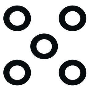 Sterling Seal CRG7106.400.125.150X5 7106 Rubber 60 Durometer Ring Gasket, 4.5" ID, Neoprene, 4" Pipe Size, 1/8" Thick, Pressure Class 150# (Pack of 5)