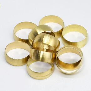10 PCS - Brass Compression Sleeve, Tube OD 3/4" ( 20 MM)