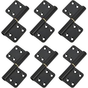 3.5 inch Lift Off Hinge 6 Pack Black Door Hinges Durable Flag Hinges, No Direction, Rust-resistant Indoor and Outdoor Hinges Detachable, Loading Capacity 40 Lbs