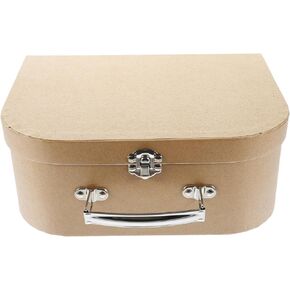 VILLCASE Thickened Paper Suitcase, Decorative Suitcase Storage Box with Handle, Paperboard Wrapping Bag Small Party Treat Storage Suitcase for Birthday Wedding Party Favor