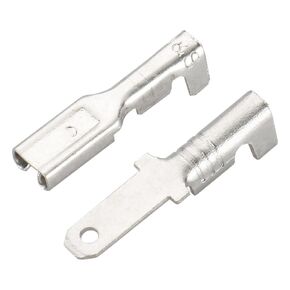 Baomain Female&Male Spade Quick Splice Crimp Terminals 2.8mm Crimp connector Non insulated Pack of 200