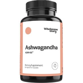 Vegan KSM 66 Ashwagandha Capsules| High Potency 5% Withanolides | Ashwagandha Root Extract Supplements | Ashwagandha 300mg | Stress Management & Well Being Support | 60 Ashwaganda Pills