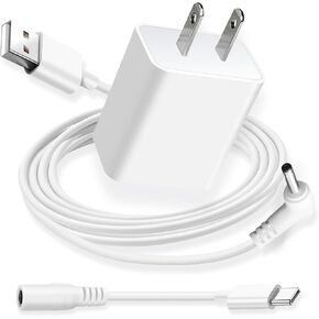 4m/13.1ft Indoor Camera Power Adapter Charger for Ring Stick Up Cam Battery Plug-in/2nd Gen/3rd Gen, Ring Pan Tilt Stick Up Camera Power Cable Cord Replacement
