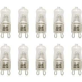Vstar G9 50W Halogen Bulb 120-Volt Base G9 Halogen Bulb,10 Pack