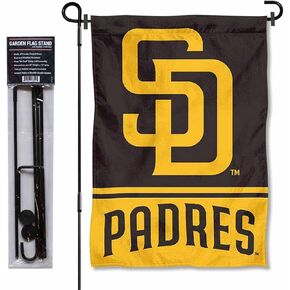 WinCraft San Diego Padres New Logo Garden Flag and Pole Stand Mount