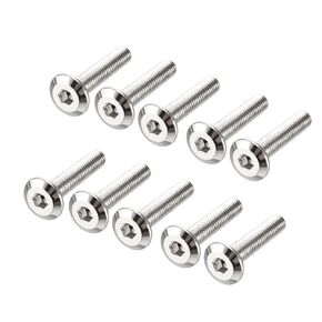 uxcell M6x30mm Furniture Bolts Hex Socket Screws Fastener Carbon Steel 10pcs