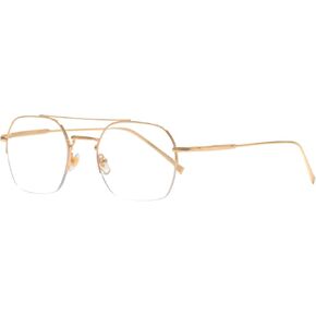Fashion Aviator Reading Glasses, Classic Metal Half Frame Readers, Retro Anti Glare/UV Eyeglasses for Women Men