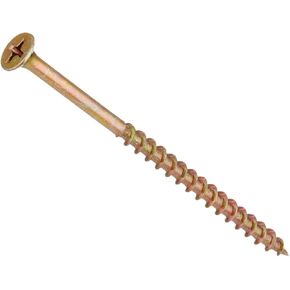 47681 8-Inch x 3-Inch All Purpose Wood Screw with Phillips Drive, Yellow