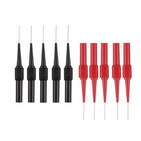 10PCS Multimeter Test Lead Extention Back Probes Sharp Needle Micro Pin Stainless Steel for Banana Socket Tester