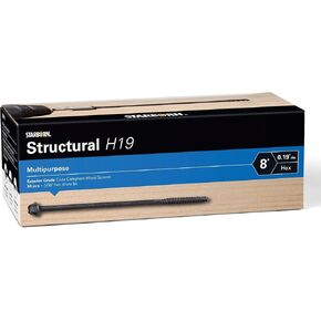 Starborn Structural H19 Multi-Purpose Hex Head Wood Screw - Pack of 50-8"