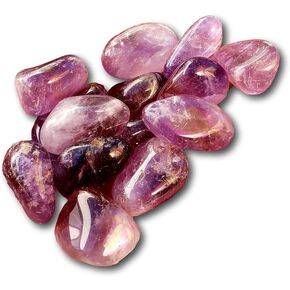 Ametrine from Bolivia - A grade Natural tumbled polished Healing Crystal Gemstones - Ametrine - 2 piece set, purple