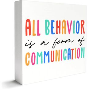 Autism Decor Wooden Box Sign, Autism Awareness Classroom Home Office Desk Decor Kids Autism Decoration, Acceptance, Autism Awareness Month Gifts