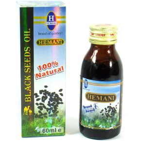 زيت بذور هيماني السوداء 60 مل - 2 أونصة سائلة - معصور على البارد - خالي من الكحول - خالي من المذيبات - معزز للمناعة - زيت بذور الكمون الأسود من حبة البركة الأصلية الحلال بنسبة 100% in Kuwait
