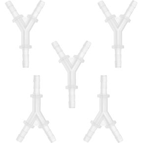 Automotive Vacuum Tubing Connector, 11/64" Car Y Shaped 3 Way Vacuum Line Fittings Plastic Translucent, 5pcs