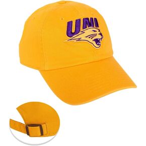 Desert Cactus University of Northern Iowa Baseball Hat UNI Panthers Brimmed Embroirderd Hats Cap Adjustable Cloth Strap Adult (Style E) Yellow