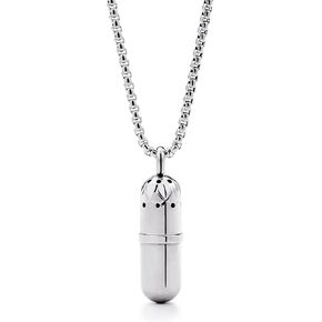 Essential Oil Necklace for Women, Aromatherapy Necklace Diffuser, Women's/Men's Fragrance Diffuser Pendant Birthday, Christmas and Valentine's Day Gifts (Silver)