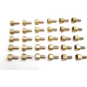 LTWFITTING Brass Fitting Coupler 1/2-Inch Hose Barb x 1/2-Inch Female NPT Fuel Water Boat(Pack of 30)